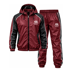 Traje de Entrenamiento de Alta Calidad CHAMPS GEARS, Ropa Deportiva con Logotipo Personalizado, Tela Tafetán Elástica en 2 Direcciones, Cuello con Capucha, Cintura Elástica con Cordón - Product Image 1