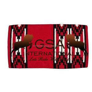 Manta de silla de montar personalizada, tejida a mano, estilo occidental, 100% lana de Nueva Zelanda, 34X36, para equitación y entrenamiento. - Product Image 3