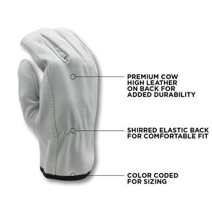 Gants de conduite en cuir véritable personnalisés, prix d'usine OEM ODM, paume renforcée, gants de protection confortables - Product Image 3