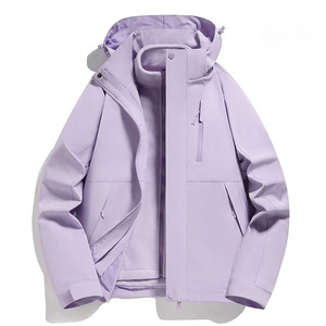 Men's Winter Olive Green Hooded Stand Collar Softshell <b>Jacket</b> Windproof <b>Fleece</b> <b>Lined</b> Zipper Closure Casual Outdoor Front Logo - Product Image 2