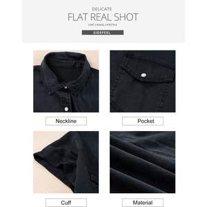 Vestido vaquero de manga corta para mujer 2025 con bolsillos abotonados deshilachados Colección 2024 - Product Image 1