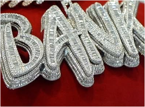 Colgante de Letra Personalizado de Hip Hop con Moissanita, Plata 925, Inicial de Nombre, Joyería Personalizada para Hombre y Mujer, Chapado en Oro, Certificado GRA - Product Image 3