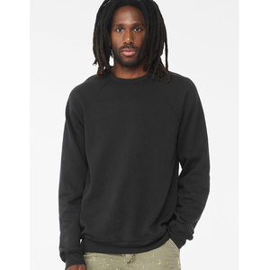 Sweat-shirts en molleton Bella+Canvas Style 3901 100% coton écologique à manches raglan longues, couleur unie, étiquette privée pour hommes - Product Image 1