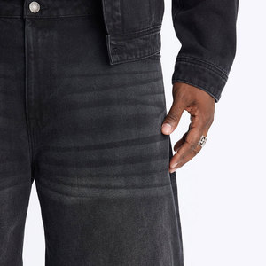 Popular Men Denim Shorts High Street Solid Vintage Wash Classic Style 100% Cotton Nonwoven Eco-Friendly Quick Dry Wholesale - Product Image 6