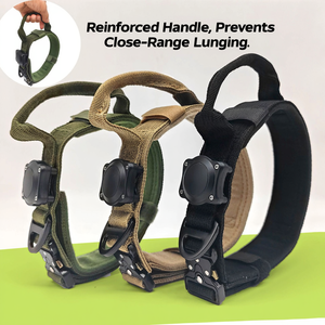 Collier pour chien robuste avec support AirTag étanche, en nylon, avec poignée de contrôle pour chiens de taille moyenne à grande, pour l'entraînement - Product Image 3