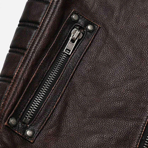 Veste en cuir de moto décontractée pour homme, toutes tailles, couleurs disponibles, veste de moto professionnelle en cuir véritable, veste d'hiver pour motard - Product Image 4