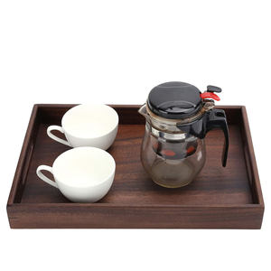 Plateau de service en bois de qualité supérieure, finition naturelle lisse avec poignées latérales, pour hôtel, maison, cuisine, table basse, décoration, vente en gros - Product Image 5