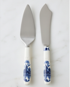 Stainless Steel <b>Cake</b> <b>Server</b> And Knife With Acrylic Printed Design Metal Serving Spatula For Wedding Ceremonies - Product Image 1