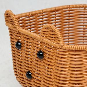 Panier en rotin en forme d'ours mignon, parfait pour le rangement de la chambre d'enfant, la décoration de la crèche et les cadeaux, fabriqué à la main en Inde - Product Image 3