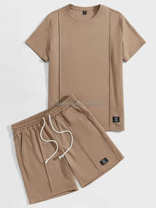 Print,fit,contrast,large Size,plus Size,2pcs,sets,quick Dry,shorts, <b>Suit</b> Summer Solid Clothing Cotton <b>T</b>-<b>shirt</b> Short Sets - Product Image 6