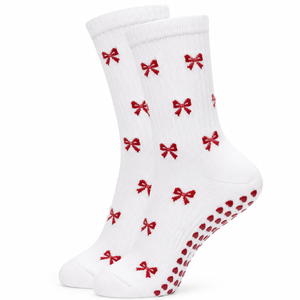 Calcetines Gruesos para Mujer, Antideslizantes, con Diseño de Lazos, Transpirables, Absorbentes de Sudor, Mezcla de Algodón para Yoga, Danza y Uso Diario, Temporada de Primavera - Product Image 1
