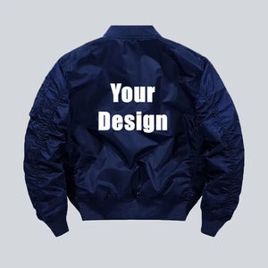 เสื้อแจ็คเก็ตบอมเบอร์ผ้าฝ้ายระบายอากาศสำหรับผู้ชาย สไตล์สตรีทแวร์ฤดูหนาว พิมพ์โลโก้ตามสั่ง ผ้าแคนวาส แห้งเร็ว แขนยาวเต็มตัว ด้านหน้า - Product Image 4