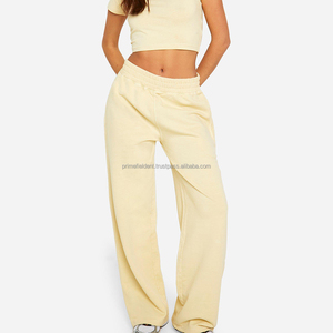 Pantalones Cargo de Cintura Alta y Pierna Ancha para Mujer, Corte Regular, Largos, Color Sólido, Cintura con Cordón, Formales, Transpirables, Tela de Forro Polar - Product Image 5