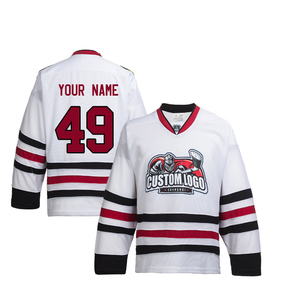 Jersey de Hockey sobre Hielo Sublimado Personalizado, Transpirable, con Bordado Simple, 100% Poliéster, Uniforme de Equipo - Product Image 3
