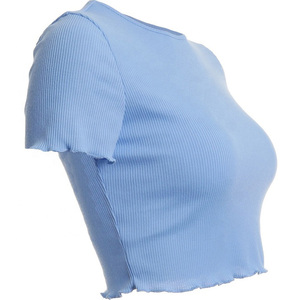 Camisetas y Tops Cortos de Verano para Mujer, Diseño Moderno, Corte Ajustado, Transpirables, de Algodón/Poliéster, Personalizables en Todos los Colores y Tallas - Product Image 4