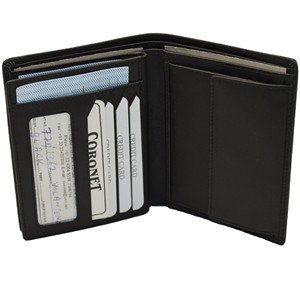 Cartera Trifold de Cuero Genuino para Hombre, Protección RFID, Estilo Minimalista, Negra, de Poliéster, con Bloqueo RFID, para Tarjetas de Viaje - Product Image 5