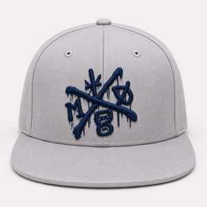 Gorra de béisbol ajustable con visera plana y bordado 3D personalizado, logotipo bordado en 3D, estilo hip hop. - Product Image 1
