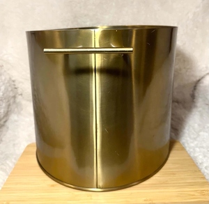 Modern Matte Gold Oval Galvanized Steel <b>Ice</b> Bucket With Unique Side Handles, Party Champagne Beer Beverage Tub For Serving - Product Image 4