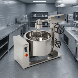 Olla de vapor con caldera giratoria por inducción Amicook 380V/440V, modelo profesional compacto basculante para servicio de alimentos, resistente al calor, ideal para guisos. - Product Image 1
