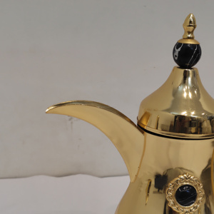 Tetera Árabe Dallah de Moda, Estilo Saudí, con Adornos de Mármol Negro para Hostelería y Decoración del Hogar - Product Image 4