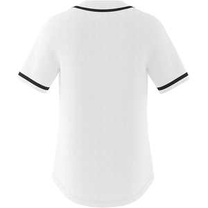 Camiseta de Béisbol Blanca de Manga Corta con Botones al Frente, Unisex, para Adultos, Transpirable, de Poliéster, Color Sólido, para Todas las Temporadas, Corte Regular - Product Image 2
