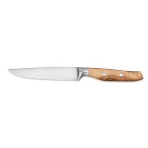 Cuchillos para carne de alto rendimiento con hoja de acero inoxidable sin dientes y mango negro duradero para servicio de mesa en restaurantes de carne. - Product Image 1
