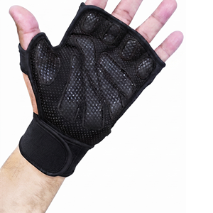Gants de fitness unisexes demi-doigts respirants avec protection de la paume pour la musculation et l'entraînement en salle de sport, antidérapants à enfiler - Product Image 4