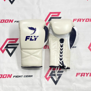 Fly Genuine Cowhide Leather Lightweight Non-Slip Waterproof Hook Loop <b>Boxing</b> Gloves for <b>Outdoor</b> Sparring Training MMA Kickboxing - Product Image 5
