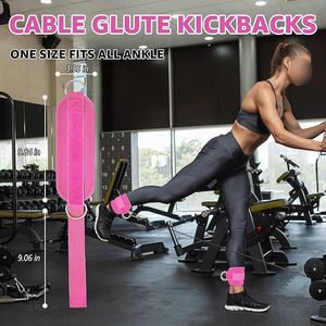 Custom Wholesale Ankle Support Strap <b>Weight</b> Lifting Strap Cuff Ankle Support Ankle Straps Made in Pakistan - Product Image 4