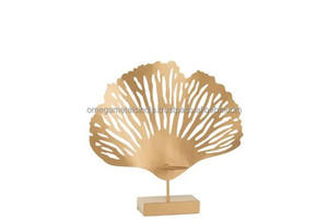 Porte-bougie décoratif en métal doré en forme de feuille, centre de table pour la décoration intérieure, exportateur en gros - Product Image 6