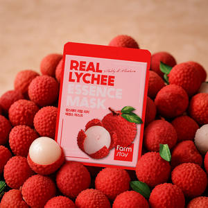 มาส์กหน้าสมุนไพร FARMSTAY REAL LYCHEE ESSENCE (10 ชิ้น) ขนาดพกพา ช่วยเติมความชุ่มชื้น กระชับผิว บำรุงผิว เหมาะสำหรับทุกสภาพผิว - Product Image 3