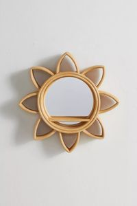Natural Woven <b>Flower</b> Shelf Mirror Rattan Kids Room Aesthetic <b>Wall</b> Hanging <b>Decor</b> Bohemian Wicker Mirror Rattan <b>Decor</b> Supplier - Product Image 2
