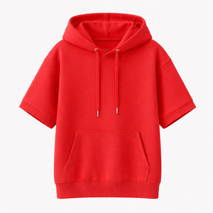 Nouveau sweat à capuche unisexe tendance personnalisé à manches courtes en molleton, coton doux de qualité supérieure, streetwear décontracté, mode été/hiver, séchage rapide pour hommes - Product Image 3