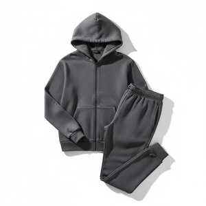 Wholesale Custom Zip up <b>Tracksuit</b> 100% Cotton Casual Running Sweatsuit <b>Tracksuits</b> Set for Men - Product Image 6