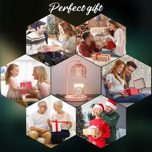 Lampe chauffe-cire rose avec minuterie et variateur d'intensité, cadeau Fête des Mères, 2 ampoules, pour maman/épouse - Product Image 2