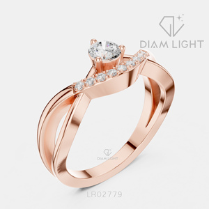 Bague de fiançailles en or blanc 14 carats avec diamant de laboratoire certifié IGI 0,25 carat, couleur F+, clarté VS+, pour femme, cadeau de mariage - Product Image 4