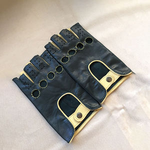 Gants de cyclisme unisexes, demi-doigts, en cuir, pour vélo, moto, sport, qualité supérieure, fournisseur OEM en gros - Product Image 5