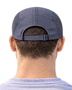 Men Dark Grey Mesh Panel Sports Cap Breathable Lightweight Adjustable Summer Running Training Outdoor Baseball Hat For Men Use - Product Image 2