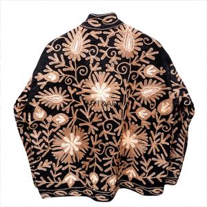 Women's Corduroy Quilted <b>Jacket</b> Floral Hand Embroidery Full Sleeve Eco-Friendly Cotton Autumn/Winter Spring Style - Product Image 5