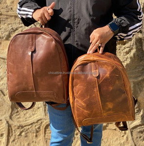 Mochila de cuero Crunch hecha a mano real Mochila hecha a mano Bolso unisex - Product Image 6