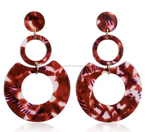 Pendientes de Resina con Forma de Flor Artificial para Mujer, Joyería Hecha a Mano con Tamaño Personalizado, Artesanía Tayyab - Product Image 2