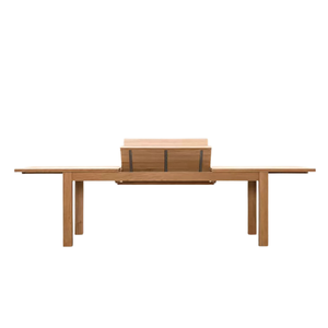 Mesa de Comedor Extensible Moderna para Exteriores, Madera de Teca Sólida, Extensión de Hoja Expandible, Ahorro de Espacio, Muebles de Jardín para Patio - Product Image 2
