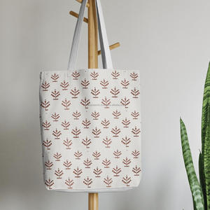 Sac à bandoulière à motif floral imprimé personnalisé Durable Écologique Mode pour femmes Sacs fourre-tout latéraux imprimés à la main - Product Image 6