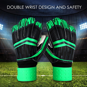 Football Goalkeeper Gloves Full Finger PU Non-Slip Breathable Adjustable Wrist <b>Strap</b> Hook Loop Closure Unisex Powerful Catch - Product Image 3