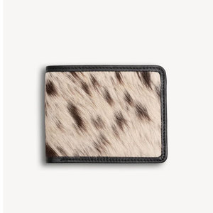 Portefeuille en cuir de vachette haut de gamme pour homme, portefeuille en cuir à poils, portefeuille fin fait main, portefeuille bifold, cuir véritable de qualité - Product Image 6