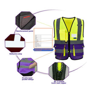 Gilet de sécurité réfléchissant haute visibilité personnalisé unisexe grande taille séchage rapide respirant vêtements de travail industriels et de construction - Product Image 4