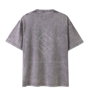 Camisetas de Alta Calidad con Lavado Ácido, Poliéster/Algodón, Ecológicas, Transpirables, con Logotipo y Diseño Personalizados, Estilo Hip Hop Urbano - Product Image 2