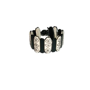 Brazalete ancho de hueso de cuerno, pulsera hecha a mano, estilo tradicional indio, aspecto Vintage, joyería de moda - Product Image 1