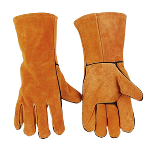 Guantes de Soldadura Resistentes al Fuego de Cuero Vacuno Reforzado, Guantes de Seguridad Industrial para Protección de Manos, Guantes para Barbacoa - Product Image 2
