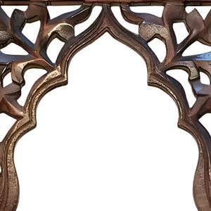 <b>Hand</b> Carved Wooden Wall <b>Mirror</b> Frame Traditional Arch Window Design Decorative <b>Mirror</b> Frame for Home Bedroom Living Room - Product Image 6
